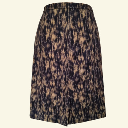 Jigsaw Knee Length Ladies Olive Green/Navy Pencil Skirt Size 12 US 8 EU 40 - Timelessfashions