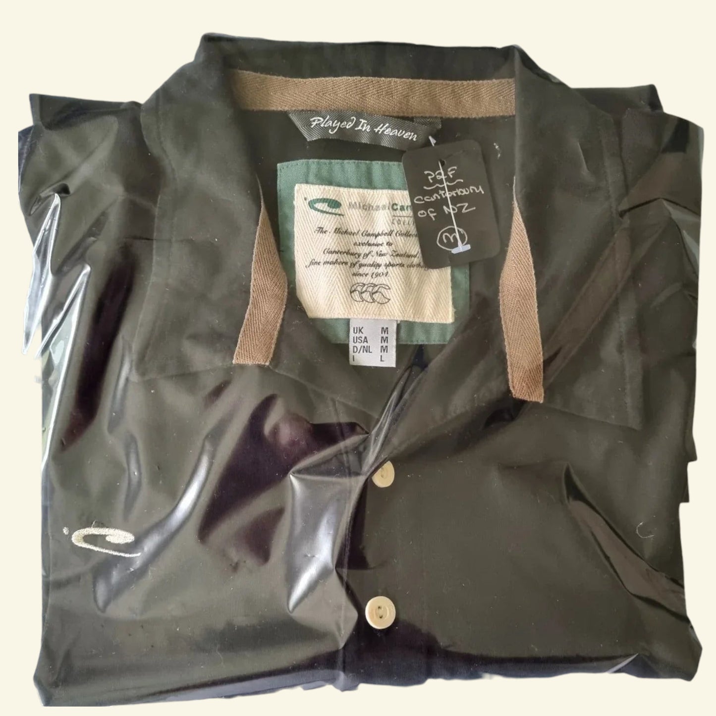 Canterbury Of New Zealand The Michael Campbell Collection Rugby Shirt Size M - Timelessfashions