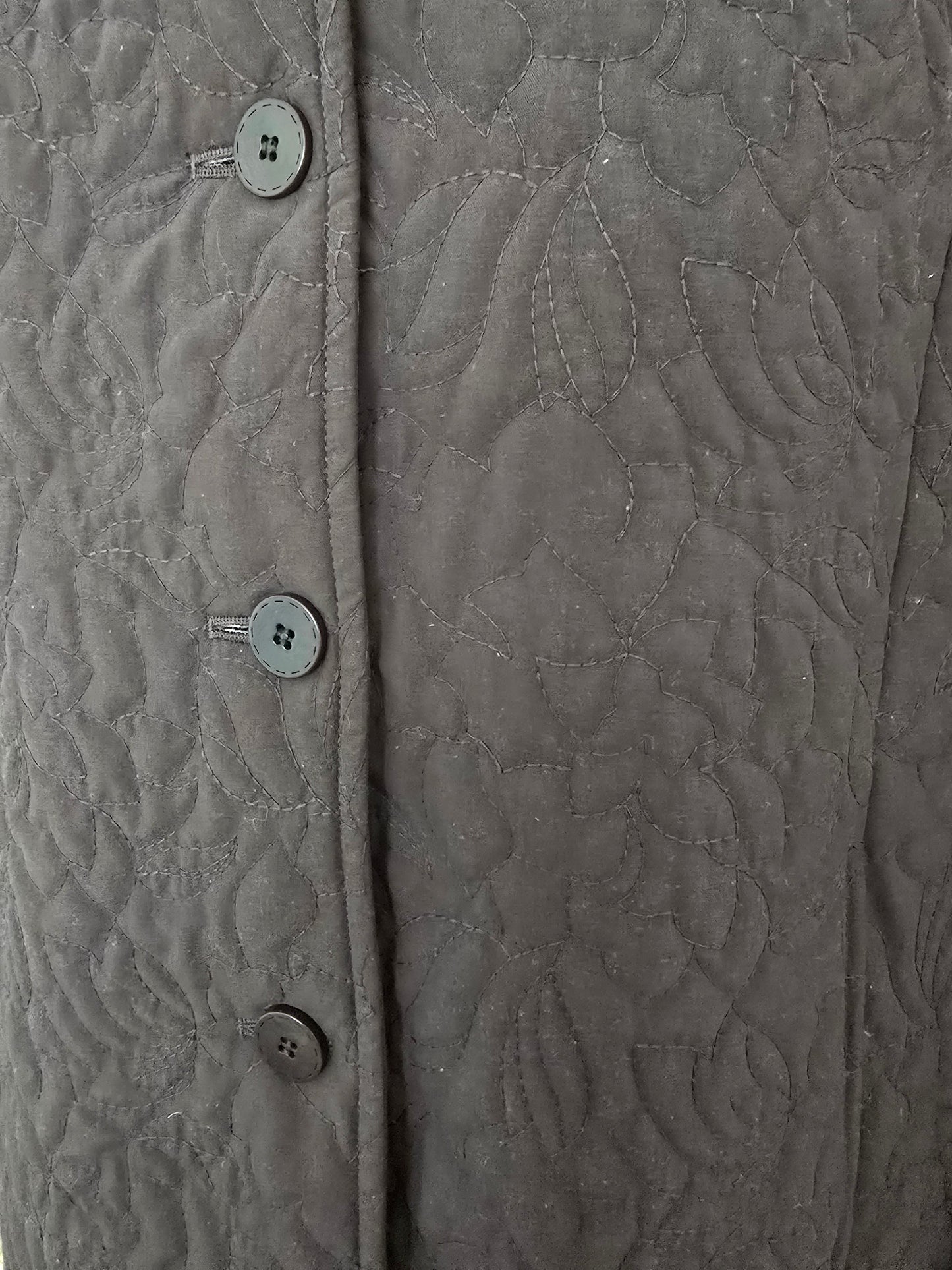 Caroline Charles Brown Quilted Fur Trimmed Coat UK 14 US 10 EU 42 - Timelessfashions