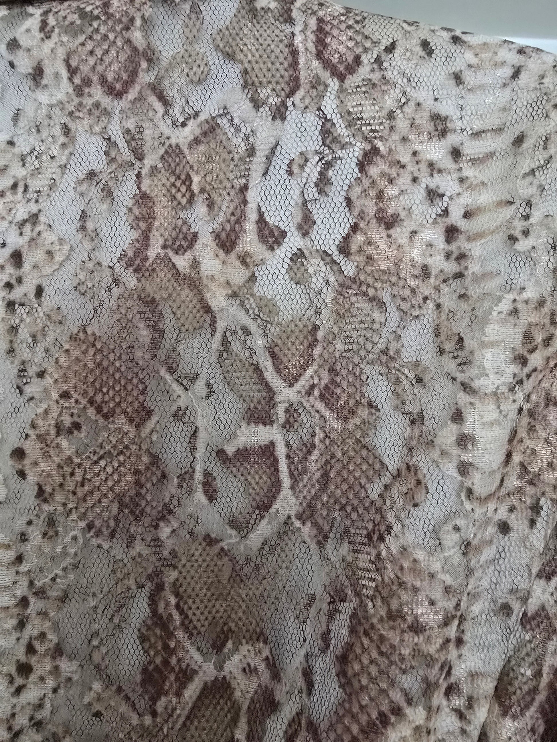 Caroline Charles Brown Snake Print Jacket UK 10 US 6 EU 38 - Timelessfashions