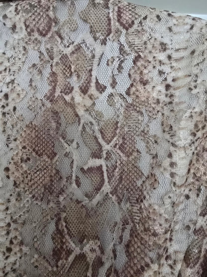 Caroline Charles Brown Snake Print Jacket UK 10 US 6 EU 38 - Timelessfashions