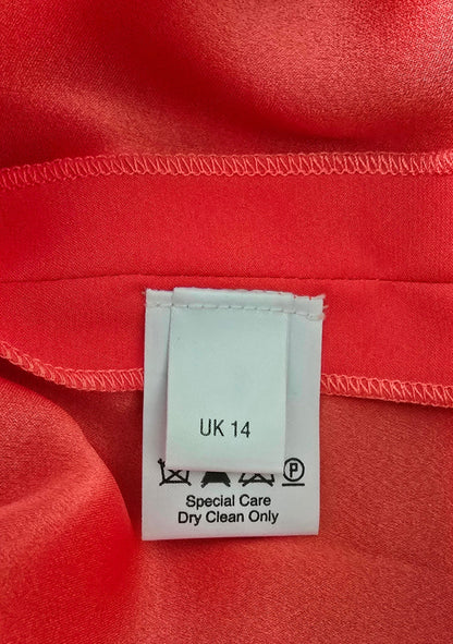 Caroline Charles Coral Lace Dress UK 14 US 10 EU 42 - Timelessfashions