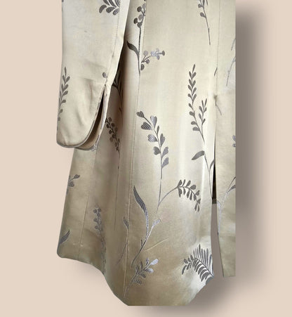 Caroline Charles Gold Embroidered Oriental Style Long Line Jacket UK 12 US 8 EU 40 - Timelessfashions