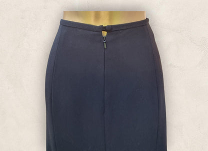 Caroline Charles London Vintage Navy Flare Lined Skirt UK 14 US 12 EU 42 - Timelessfashions