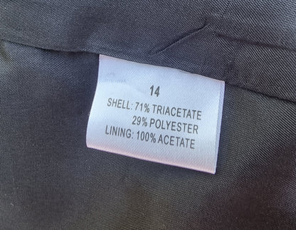 Caroline Charles London Vintage Navy Flare Lined Skirt UK 14 US 12 EU 42 - Timelessfashions