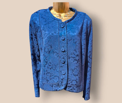 Caroline Charles Midnight Blue Dress & Jacket UK 20 US 16 EU 48 - Timelessfashions