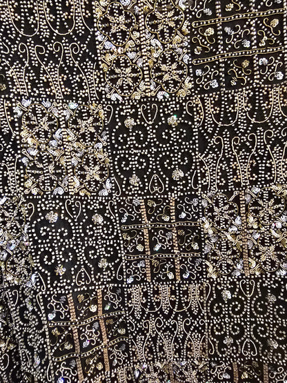Caroline Charles Rare Vintage Black Beaded Jacket UK 16 US 12 EU 44 - Timelessfashions