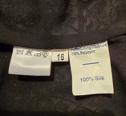 Caroline Charles Rare Vintage Black Beaded Jacket UK 16 US 12 EU 44 - Timelessfashions