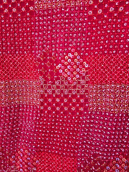Caroline Charles Red Silk Sequin Jacket, Skirt & Cami Top UK 14/16 US 10/123 EU 42/44 - Timelessfashions