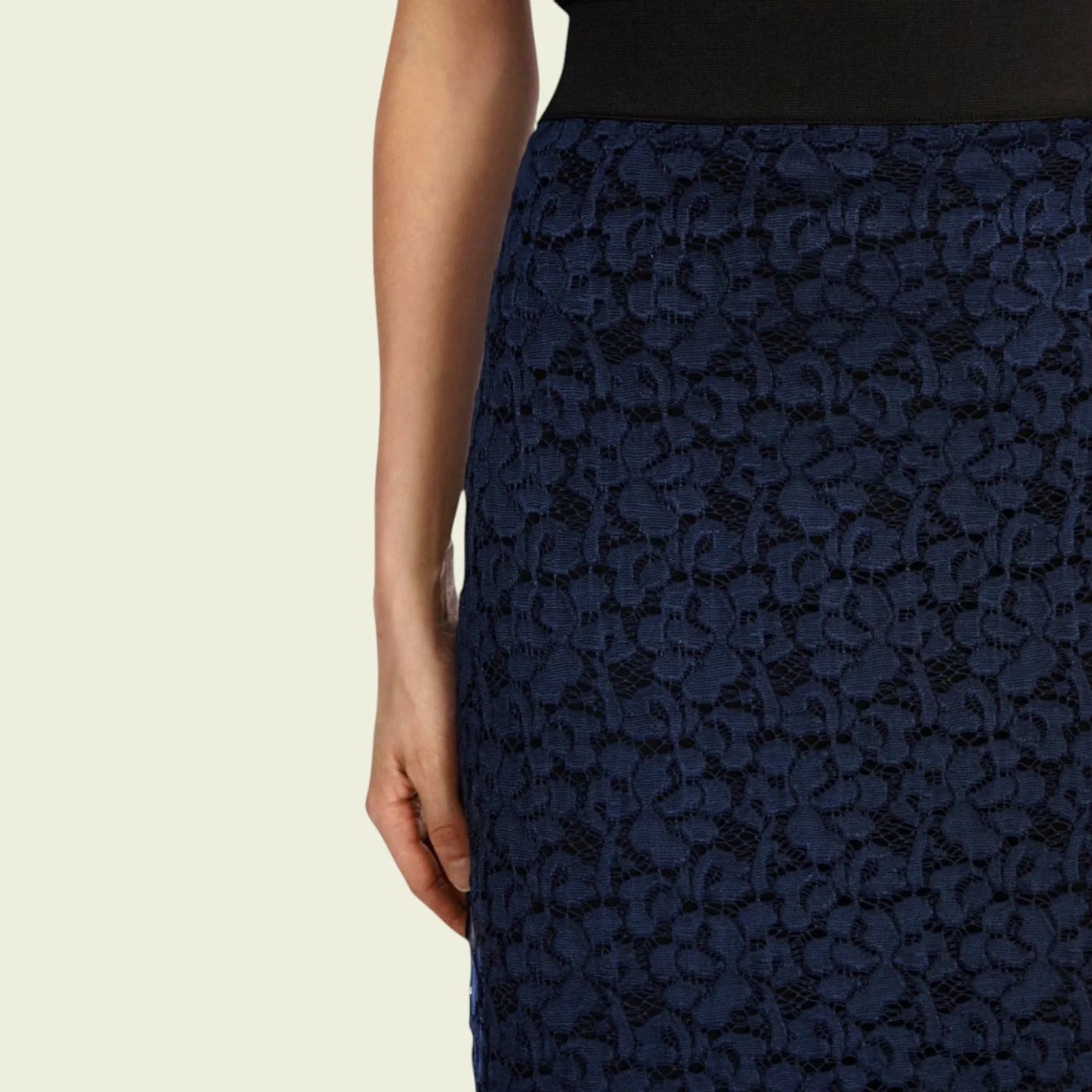 Coast Tullah Black & Navy Lace Top & Skirt Set UK 12 US 8 EU 40 - Timelessfashions
