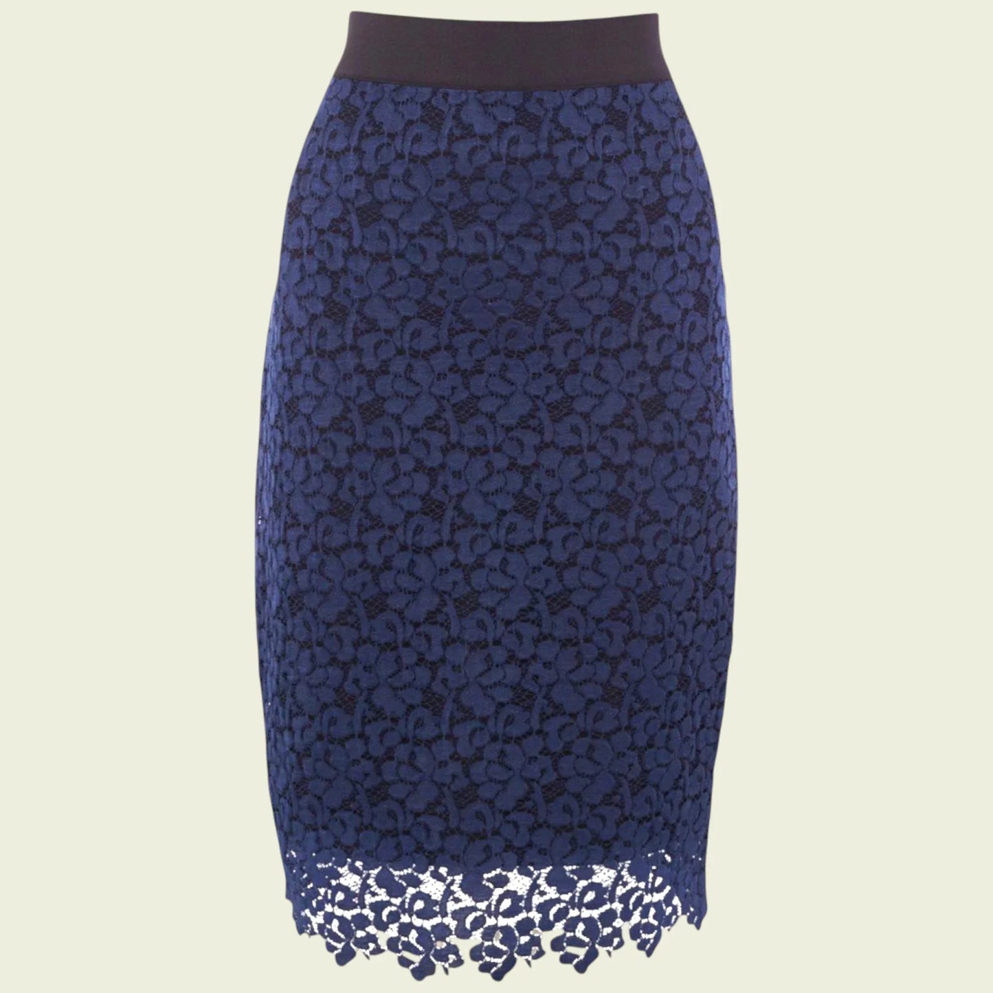 Coast Tullah Black & Navy Lace Top & Skirt Set UK 12 US 8 EU 40 - Timelessfashions