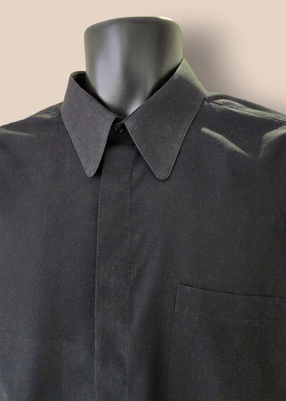 D'amante Couture Collection Men’s Black Shirt Collar 17 - Timelessfashions