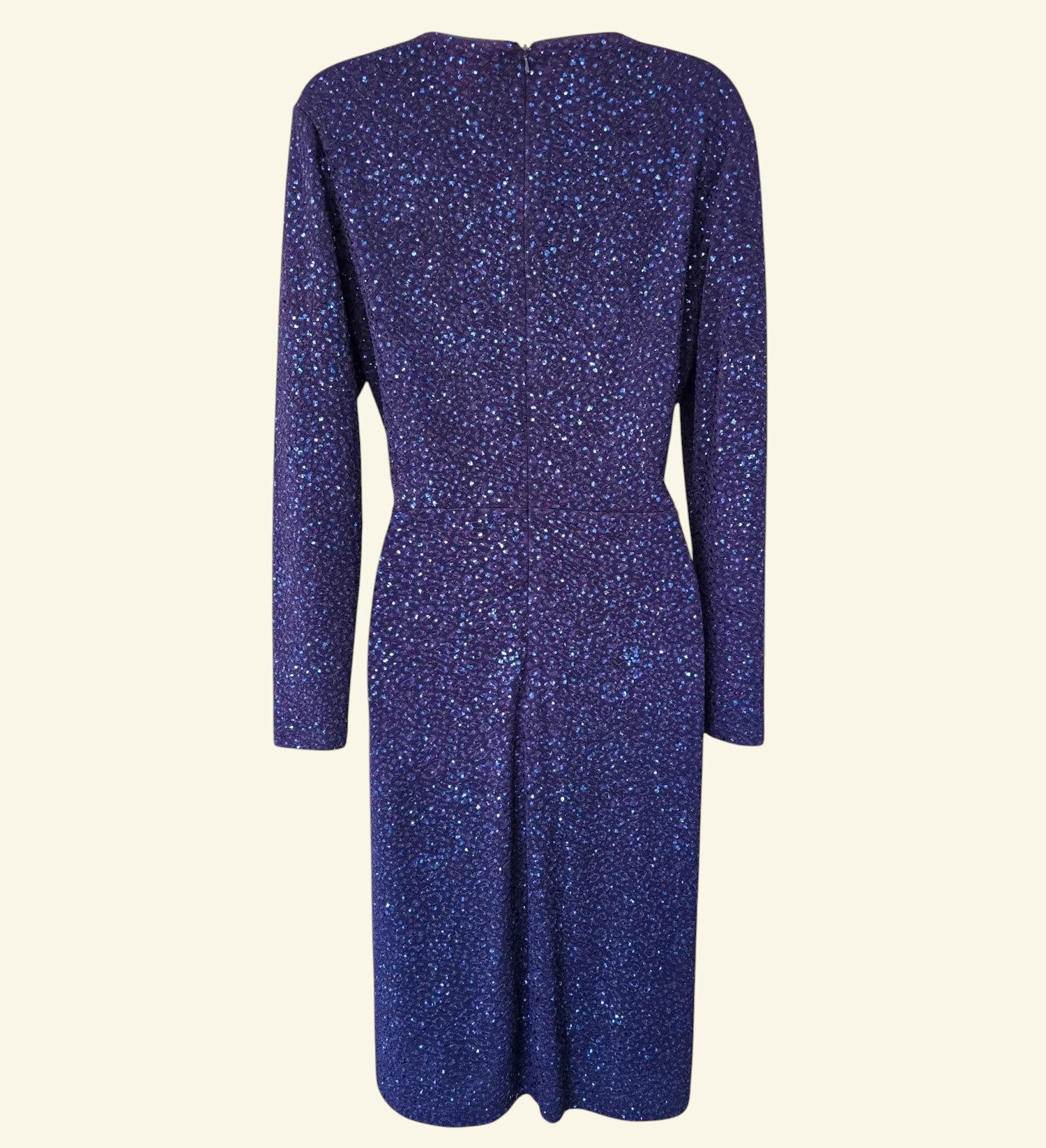 Damsel In A Dress Midnight Blue Sequinned Dress UK 14 US 10 EU 42 - Timelessfashions