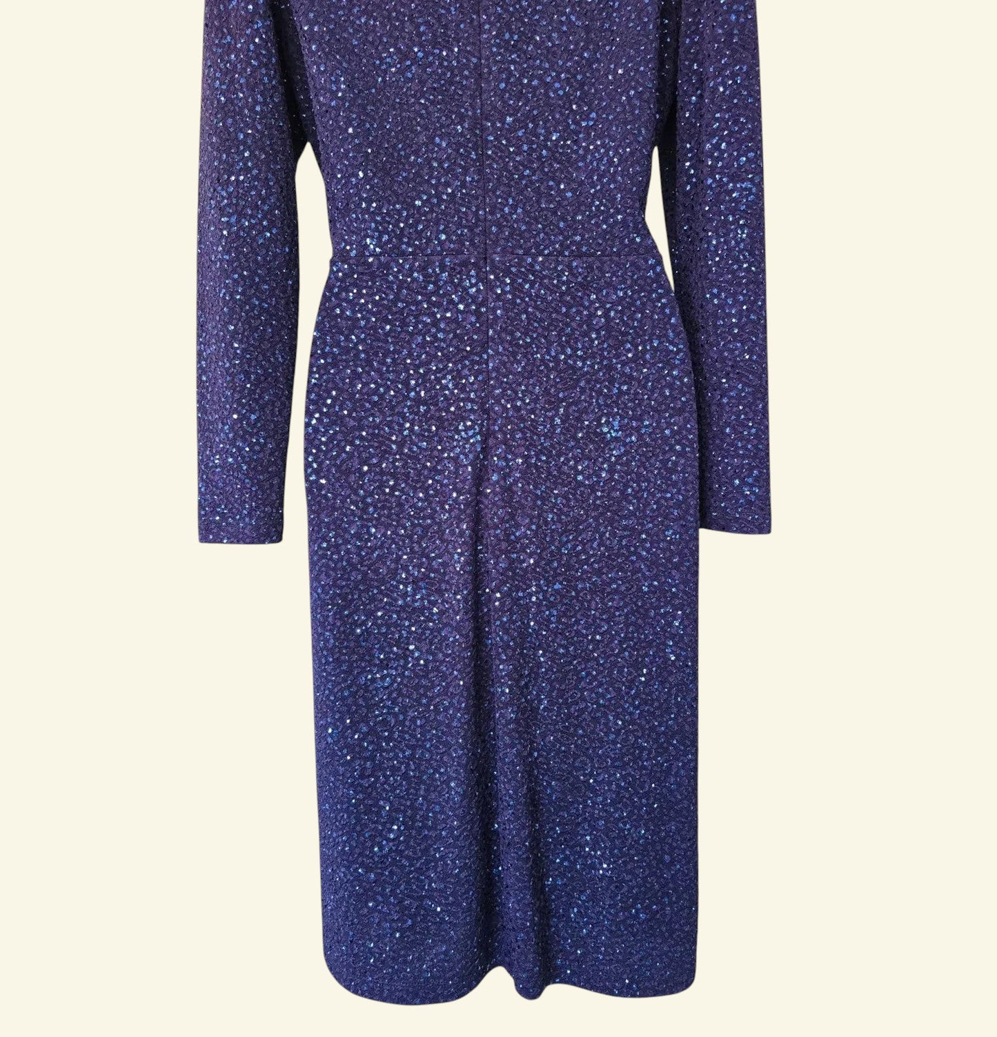 Damsel In A Dress Midnight Blue Sequinned Dress UK 14 US 10 EU 42 - Timelessfashions