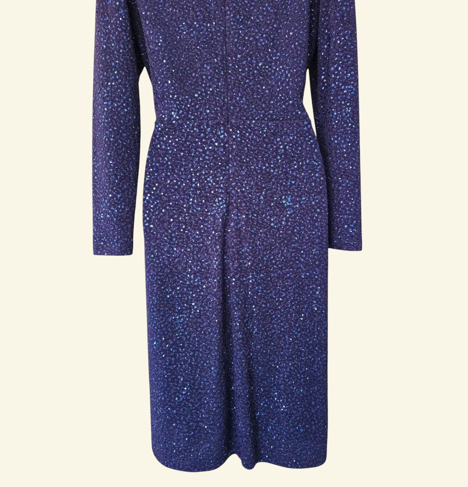 Damsel In A Dress Midnight Blue Sequinned Dress UK 14 US 10 EU 42 - Timelessfashions