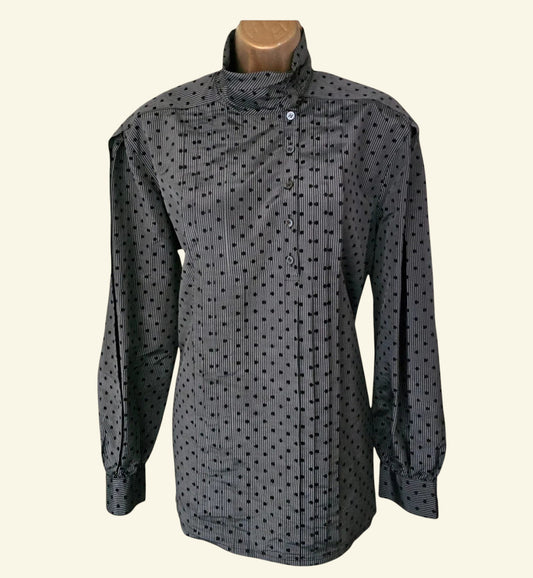 Escada Margaretha Ley Grey Silk Blouson UK 10 US 6 EU 38 IT 42 - Timelessfashions