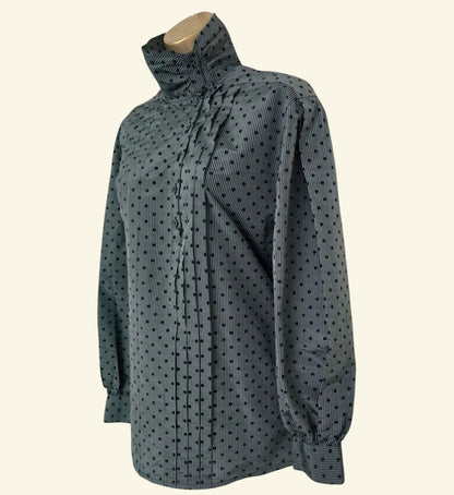 Escada Margaretha Ley Grey Silk Blouson UK 10 US 6 EU 38 IT 42 - Timelessfashions