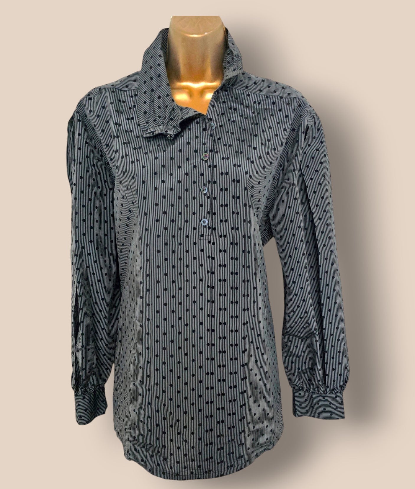 Escada Margaretha Ley Grey Silk Blouson UK 10 US 6 EU 38 IT 42 - Timelessfashions