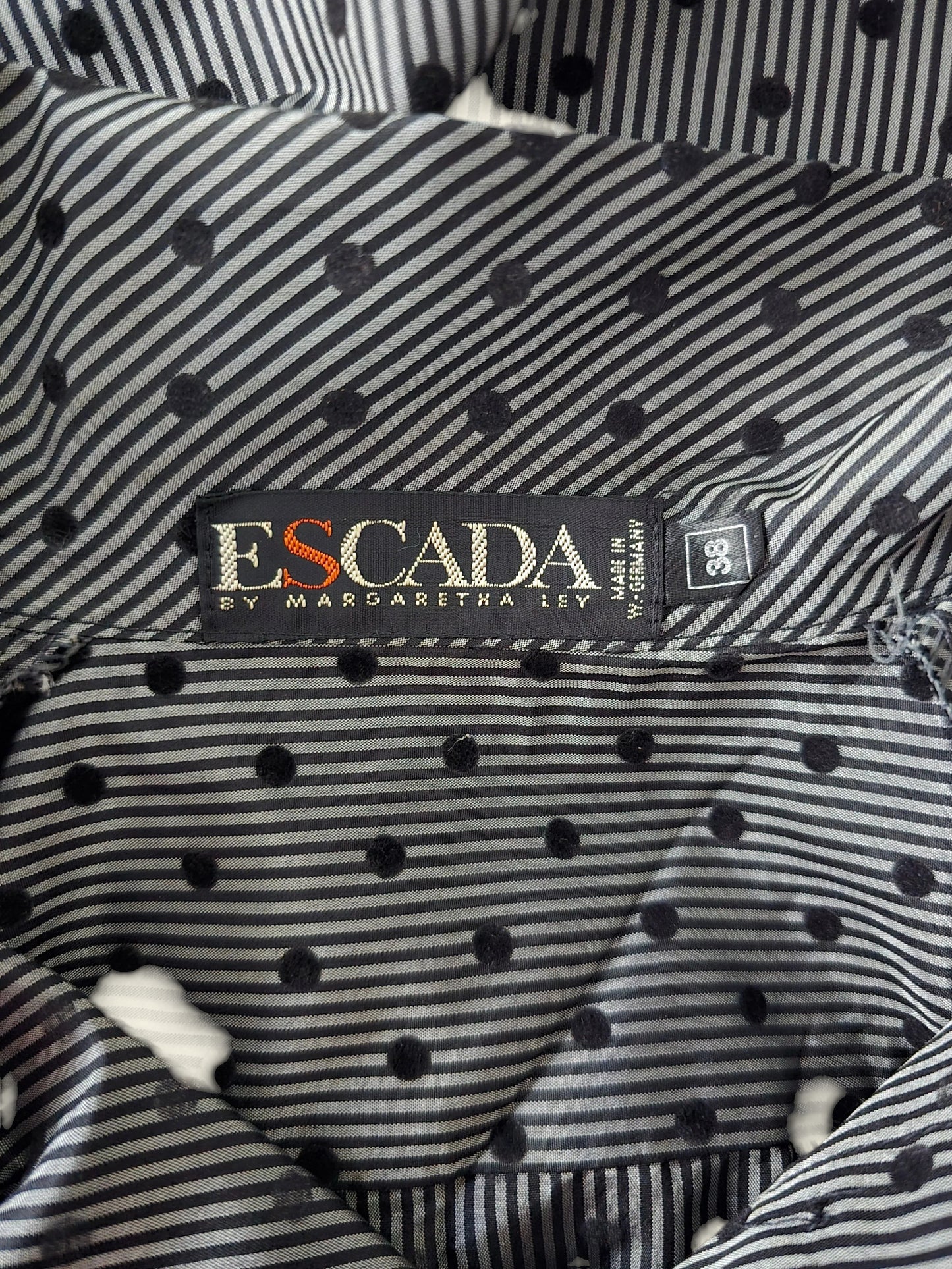 Escada Margaretha Ley Grey Silk Blouson UK 10 US 6 EU 38 IT 42 - Timelessfashions