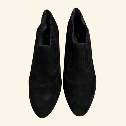 Bally Womens Black Suede Platform Booties UK 7 US 9.5 EU 40 - Timelessfashions