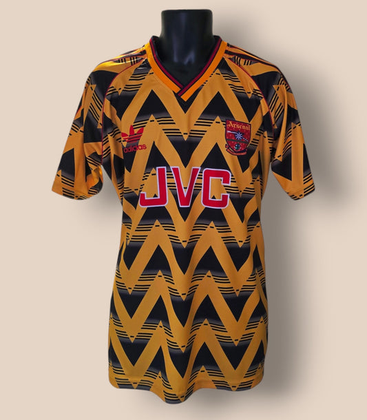 Gunners Replica Football Shirt 1991/93 Bruised Banana Retro UK XL - Timelessfashions
