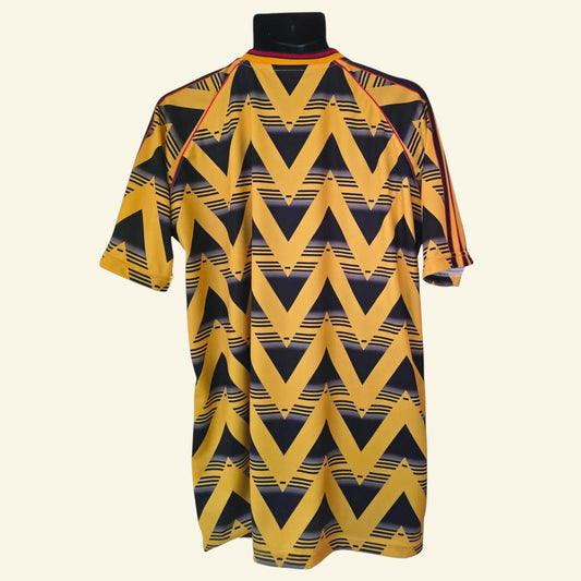 Gunners Replica Football Shirt 1991/93 Bruised Banana Retro UK XL - Timelessfashions