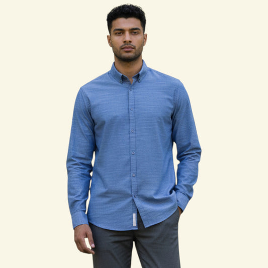 DKNY Mens Pure Check Blue Infinity Long Sleeve Shirt Size XL