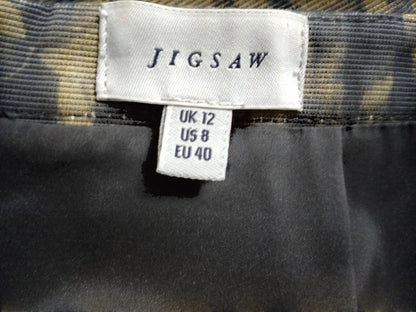 Jigsaw Knee Length Ladies Olive Green/Navy Pencil Skirt Size 12 US 8 EU 40 - Timelessfashions