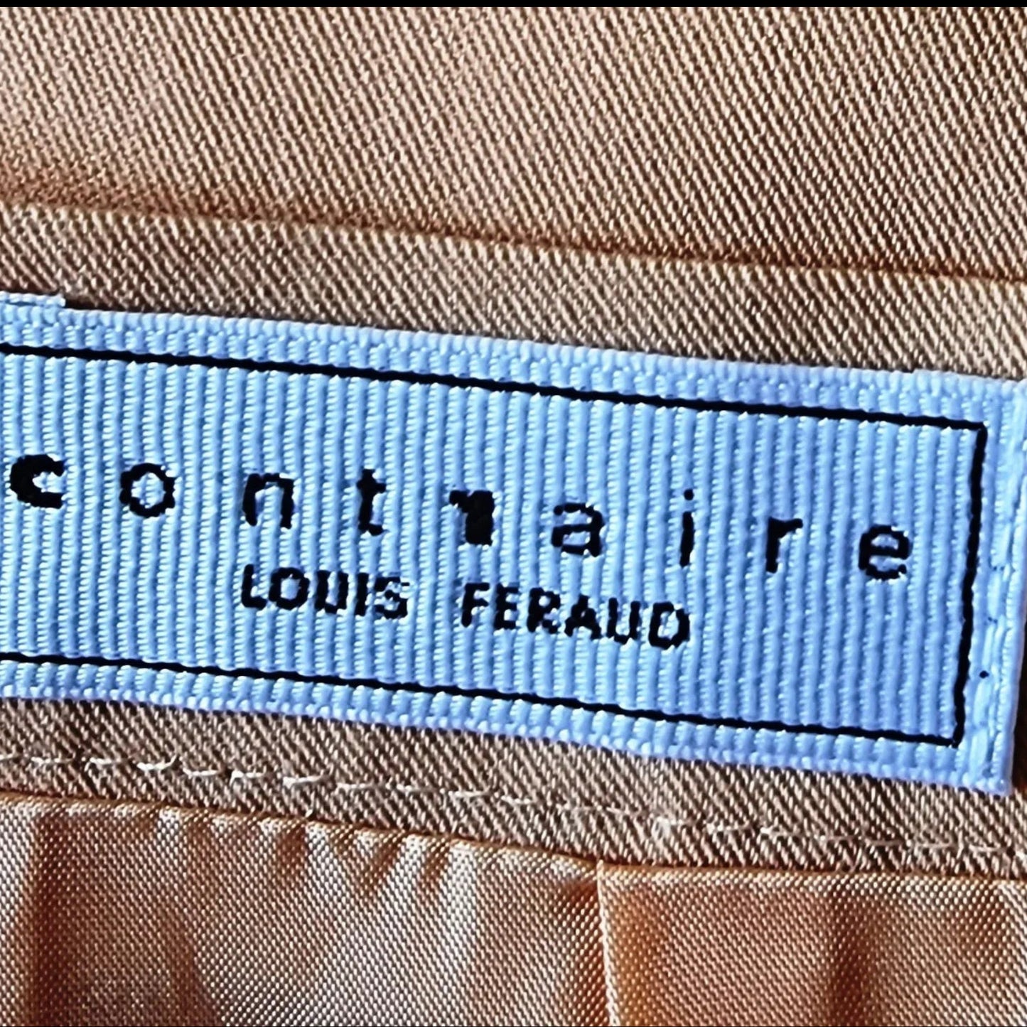 Louis Feraud Paris Peach Contraire Lined Wool Skirt UK 12 US 8 EU 40 - Timelessfashions