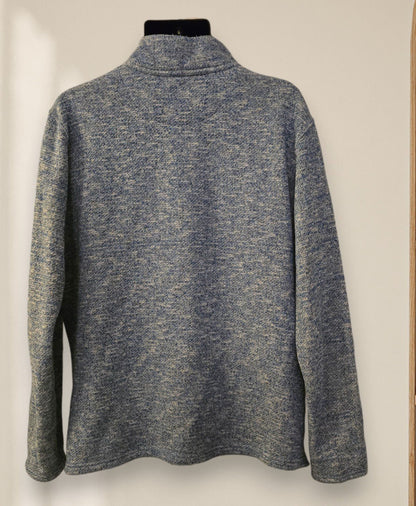 Lincoln Men's Blue/Grey 1/4 Zip Front Sweatshirt UK XL - Timelessfashions