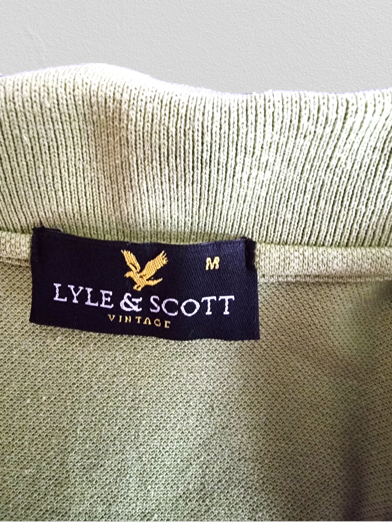 Lyle & Scott Men's Plain Green Polo Shirt UK M - Timelessfashions