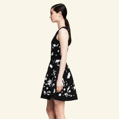 Banana Republic Womens Black & White Skater Dress UK 6 US 2 EU 34 - Timelessfashions