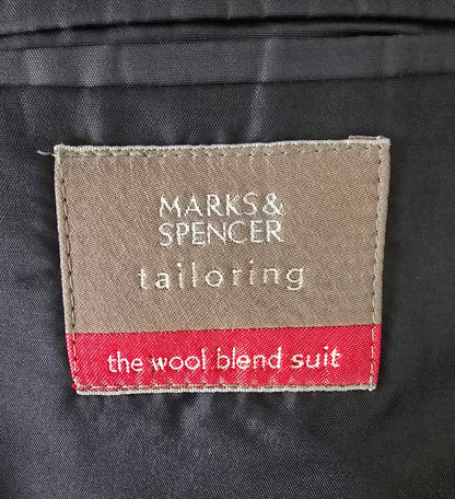 Marks & Spencer Mens Black Single Breasted Tuxedo Jacket UK 44 - Timelessfashions