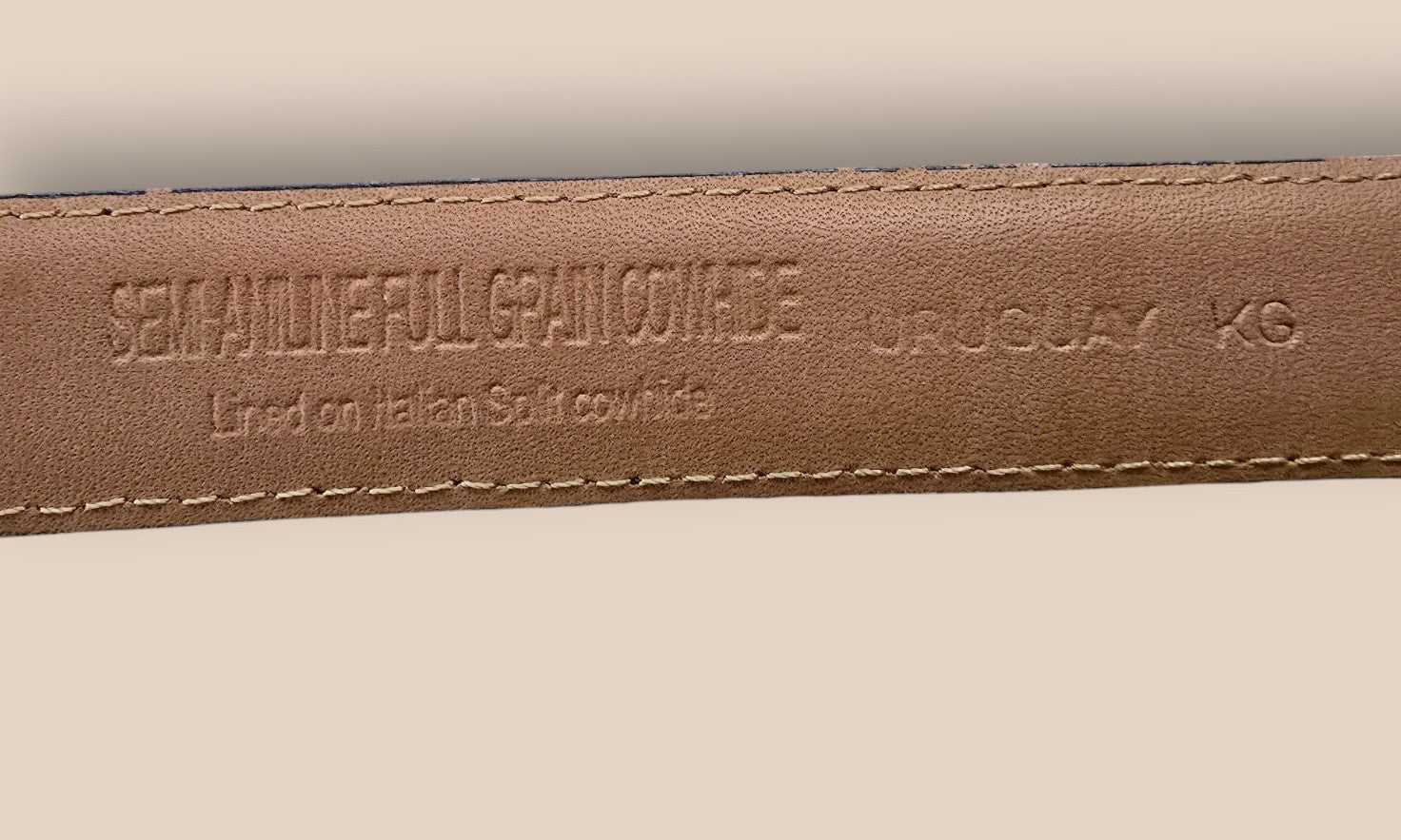 Perry Ellis Men's Vintage Semi - aniline Full Grain Cowhide Tan Leather Belt 36/90 - Timelessfashions