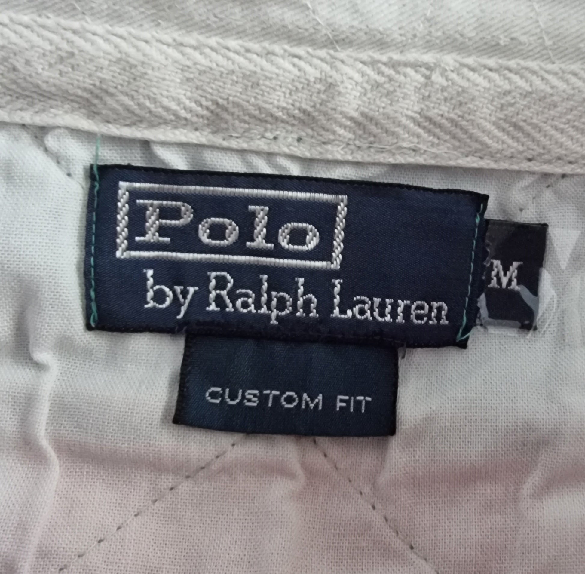 Polo Ralph Lauren Vintage Yacht Club 1st Class Flag Orange & Green Striped Shirt Size M - Timelessfashions