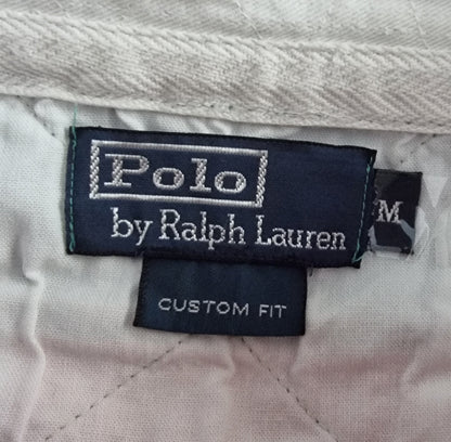 Polo Ralph Lauren Vintage Yacht Club 1st Class Flag Orange & Green Striped Shirt Size M - Timelessfashions