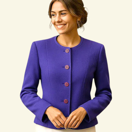 Alexon Vintage Purple Wool & Cashmere Jacket UK 10 US 6 EU 38 - Timelessfashions
