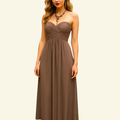 Aftershock Beige Maxi Dress Prom XS UK 6/8 US 2/4 EU 34/36 - Timelessfashions