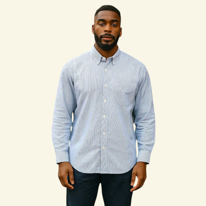 Old Navy The Classic Men’s Navy Blue & White Stripe Shirt Size XL - Timelessfashions