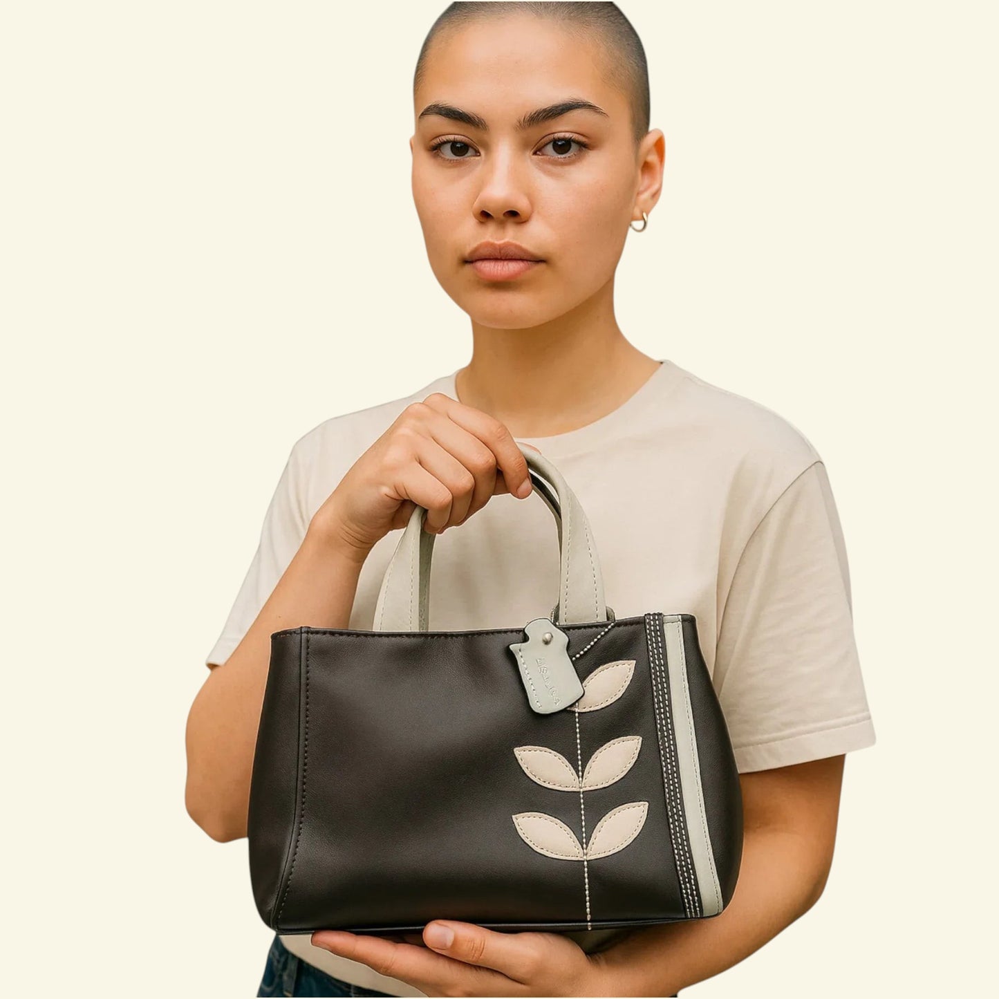 Radley Dark Brown & Duck Egg Blue Small Handbag - Timelessfashions