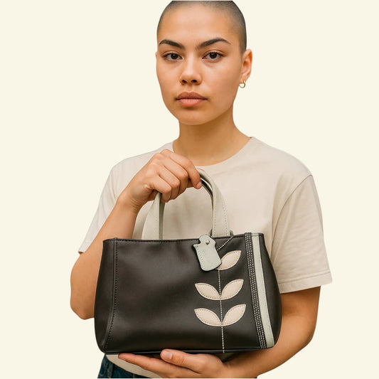 Radley Dark Brown & Duck Egg Blue Small Handbag - Timelessfashions