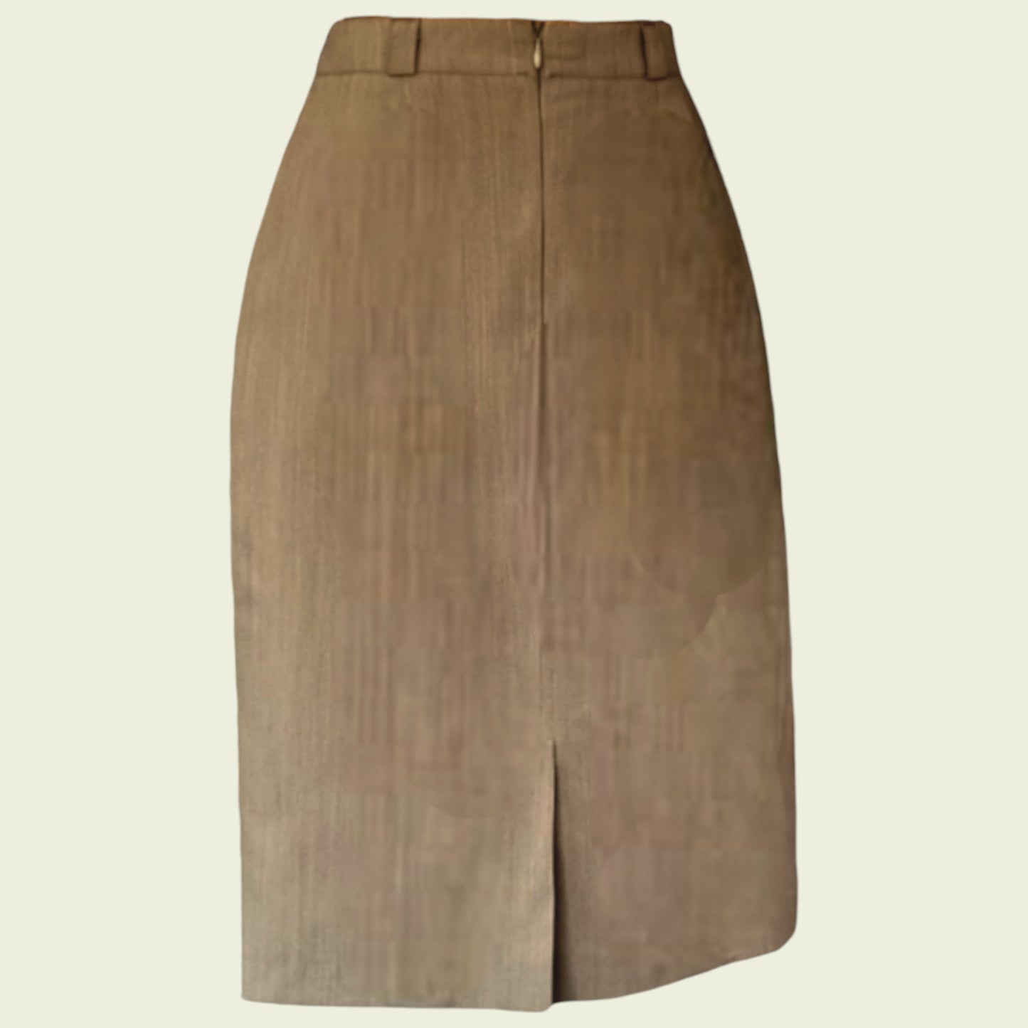 Sage skirt on a beige background