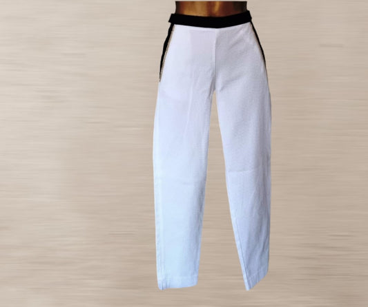 Marina Yachting White Women's Stretch Chino Trousers UK 10 US 6 EU 38 Timeless Fashions