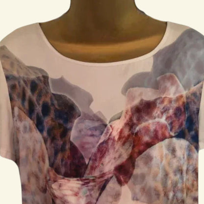 Great Plains Short Sleeved Multicoloured Shift Dress UK 14/16 us 10/12 eu 43/44 - Timelessfashions