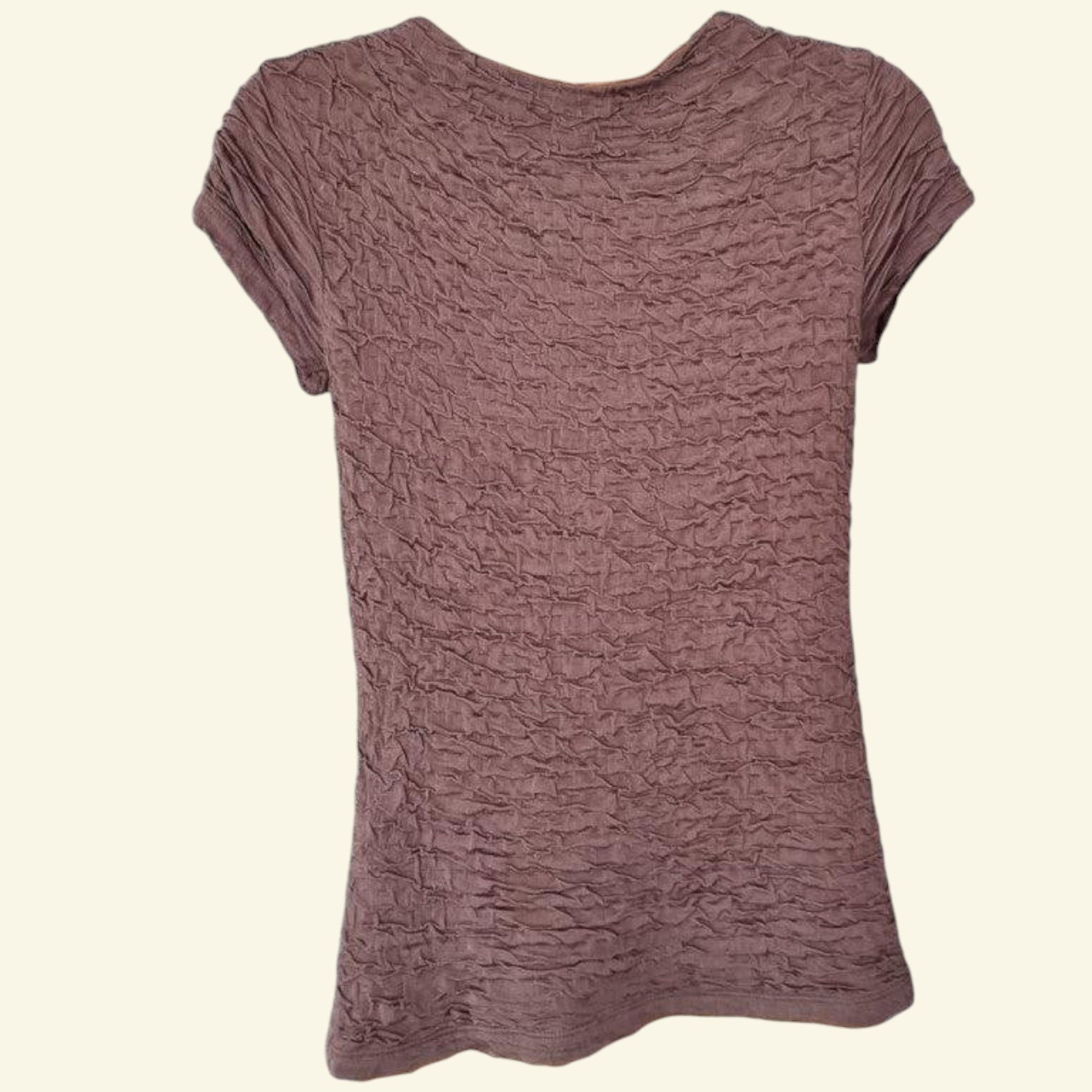 Phase Eight Taupe Short Sleeve Top UK 10 US 6 EU 38 - Timelessfashions