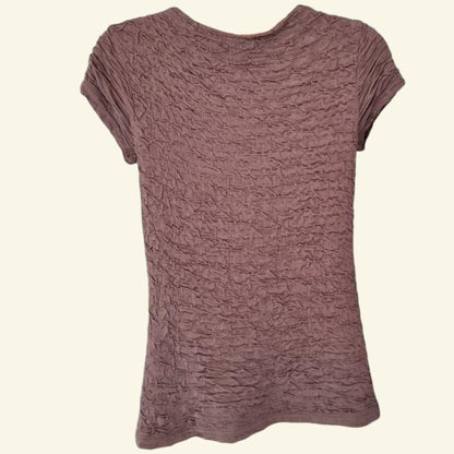 Phase Eight Taupe Short Sleeve Top UK 10 US 6 EU 38 - Timelessfashions