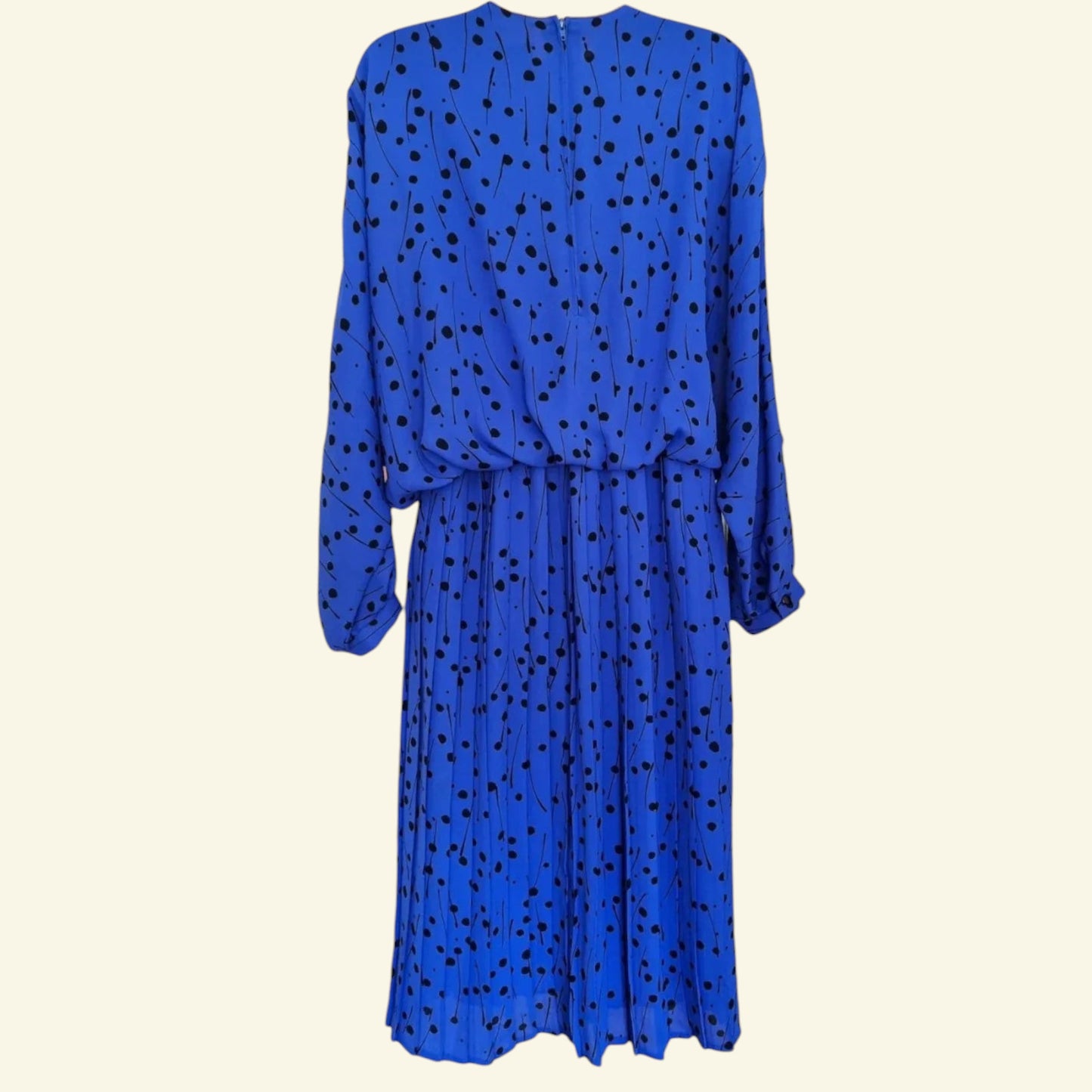 Golden Gate Women’s Rare Vintage 1980’s Blue Dress UK 16 US 12 EU 44 - Timelessfashions