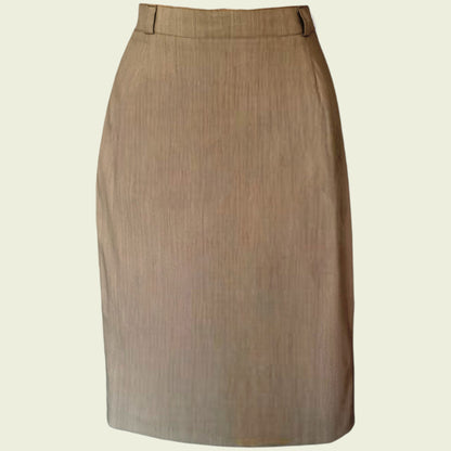 Sag skirt on a beige background
