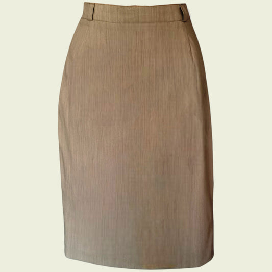 Sag skirt on a beige background