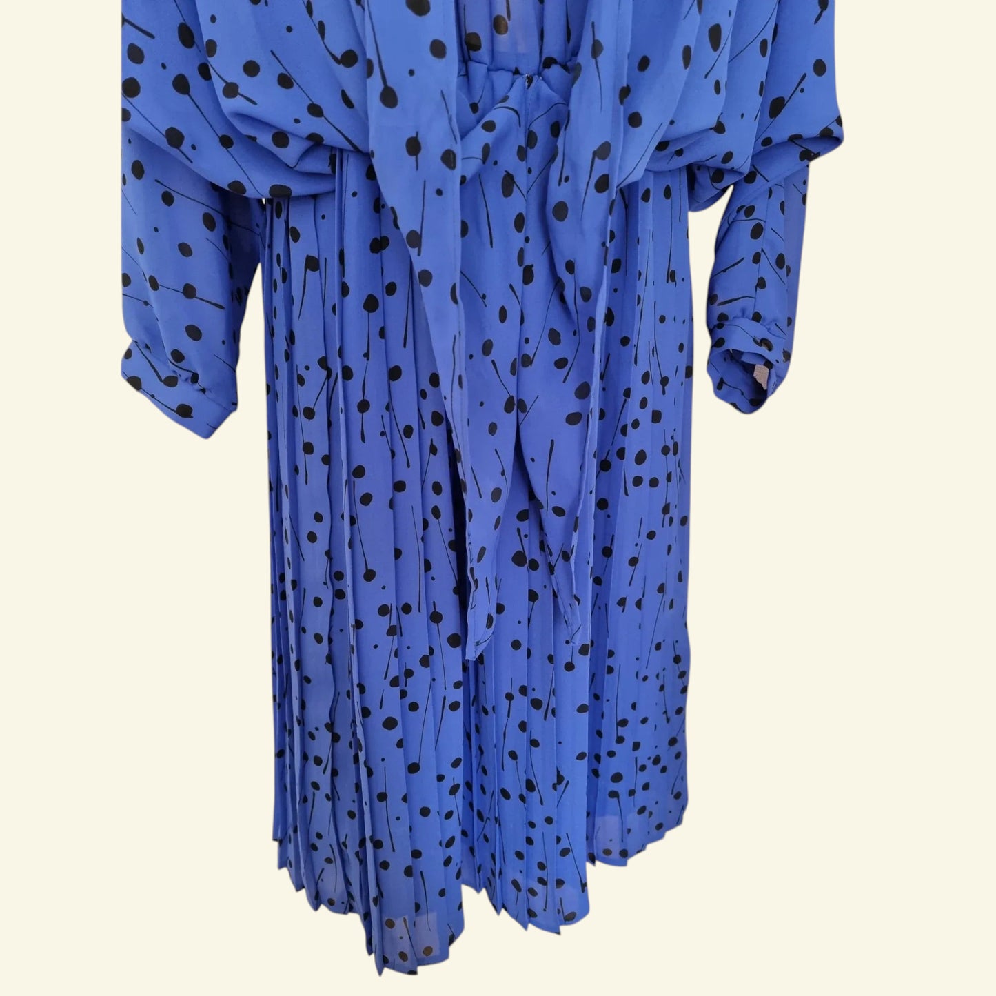 Golden Gate Women’s Rare Vintage 1980’s Blue Dress UK 16 US 12 EU 44 - Timelessfashions